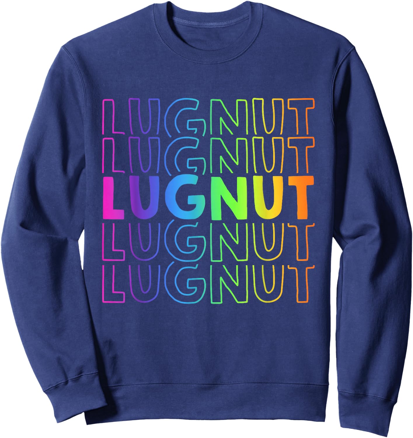 Lug Nut BRIGHT Neon Colors Sweatshirt - Sweatshirt | Navy