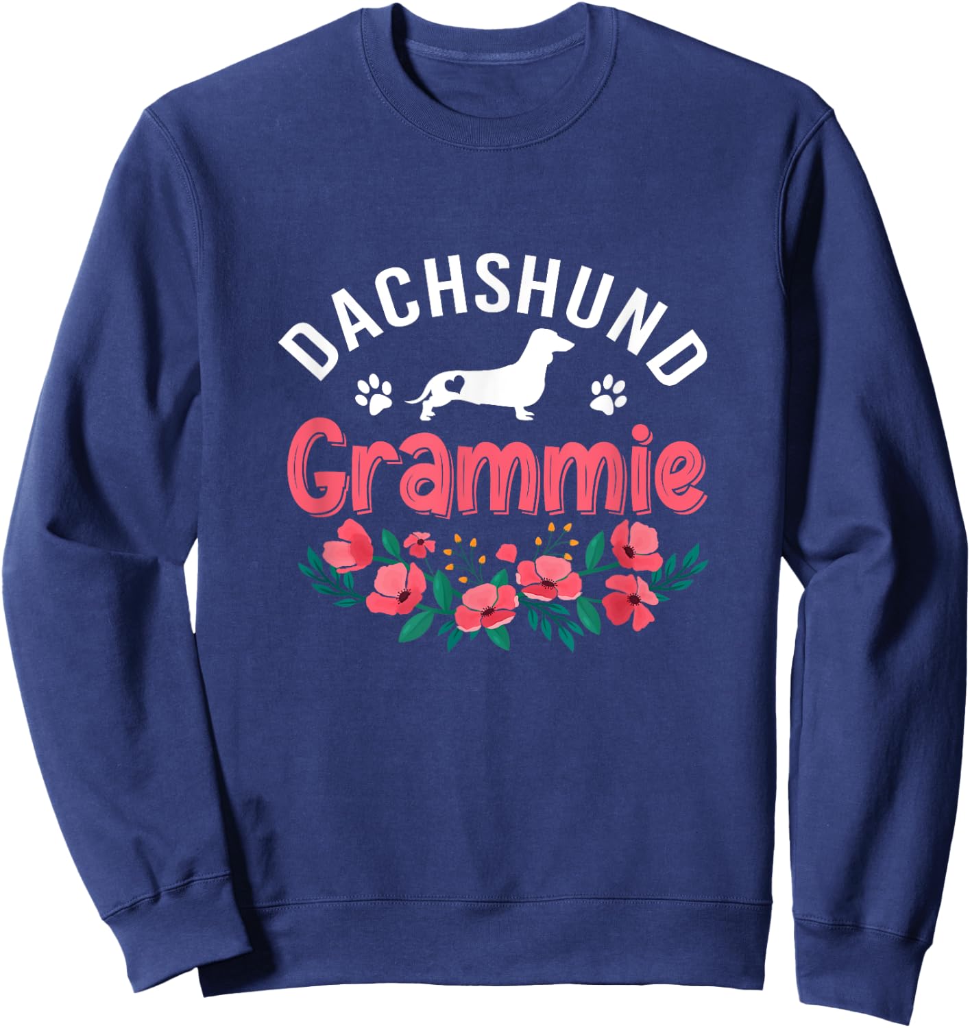 Dachshund Grammie Dog Gifts Women Grandma Dog Pet Christmas Sweatshirt - Sweatshirt | Navy