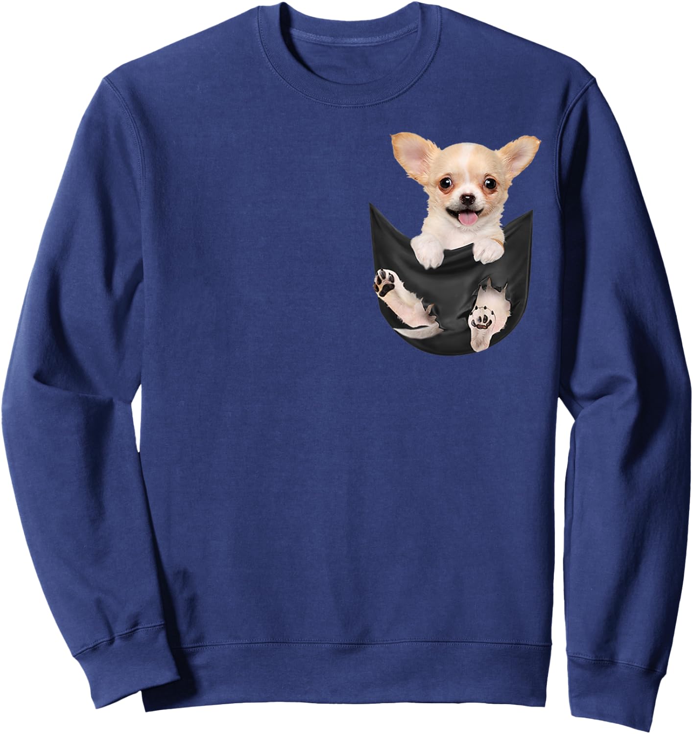 Funny Chihuahua in Your Pocket for Chihuahuas Lovers Sweatshirt - Sweatshirt | Navy