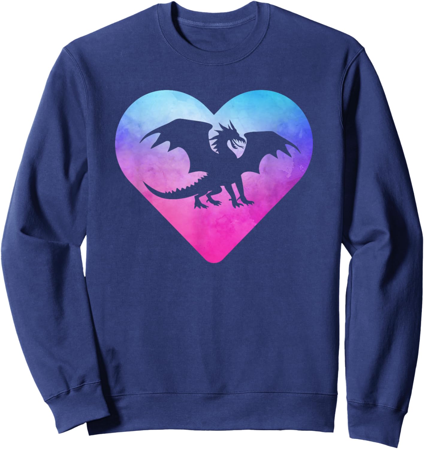 Women or Girls Dragon Fantasy Sweatshirt - Sweatshirt | Navy