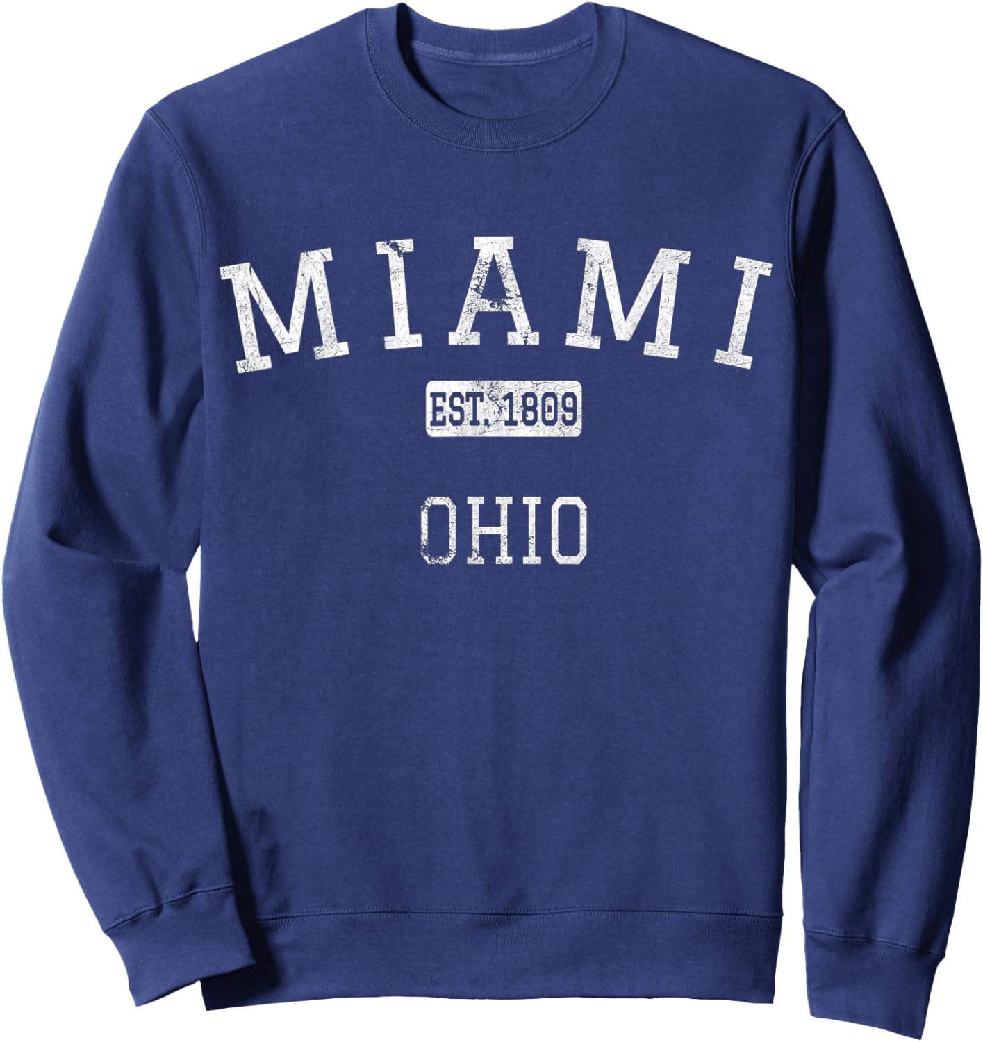 Miami Ohio OH Vintage Sweatshirt - Sweatshirt | Navy