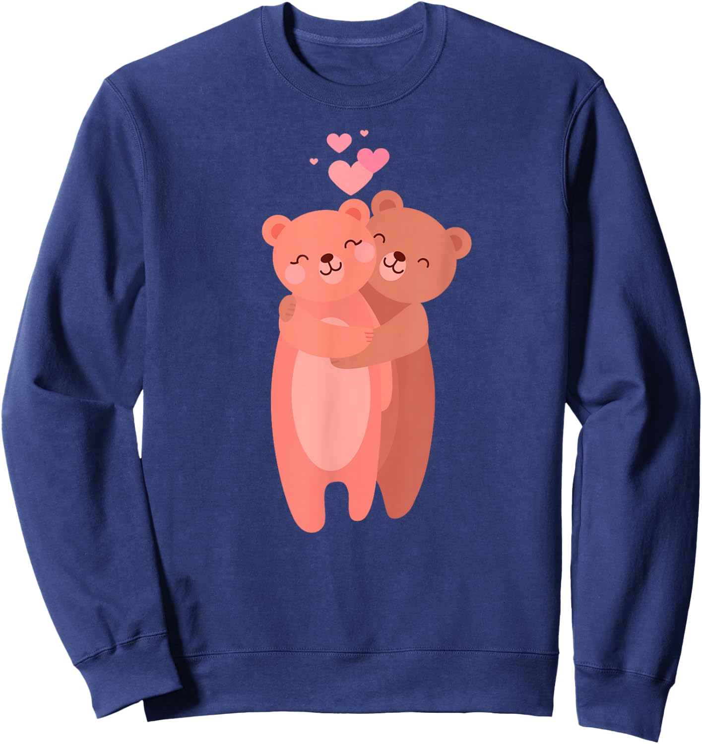 Bear Couple Gift Wedding Anniversary Valentine's Day Him Her Sweatshirt - Sweatshirt | Navy