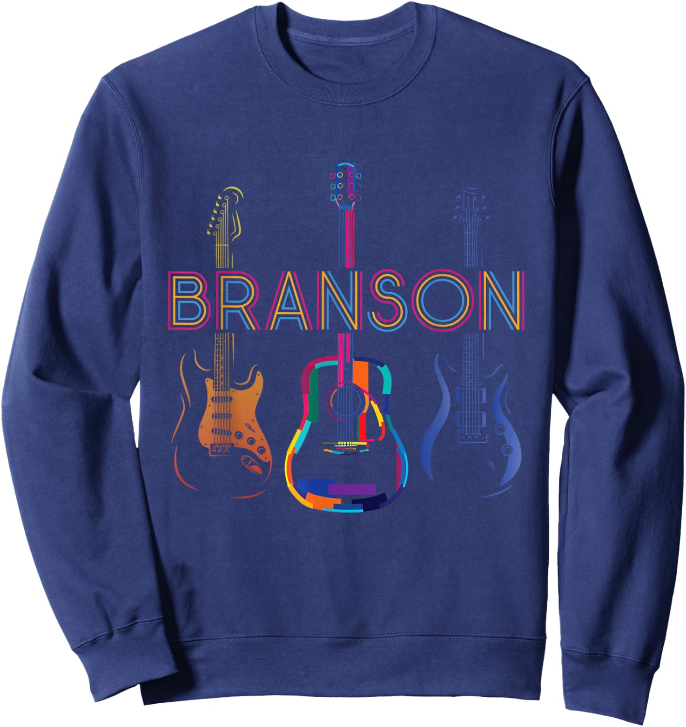Branson Missouri Vacation Music Guitar Souvenir Sweatshirt - Sweatshirt | Navy