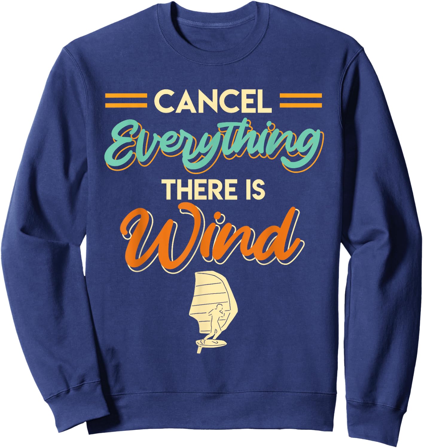 Wing Foil Wing Surf Wingfoiling Wingsurfing Sweatshirt - Sweatshirt | Navy