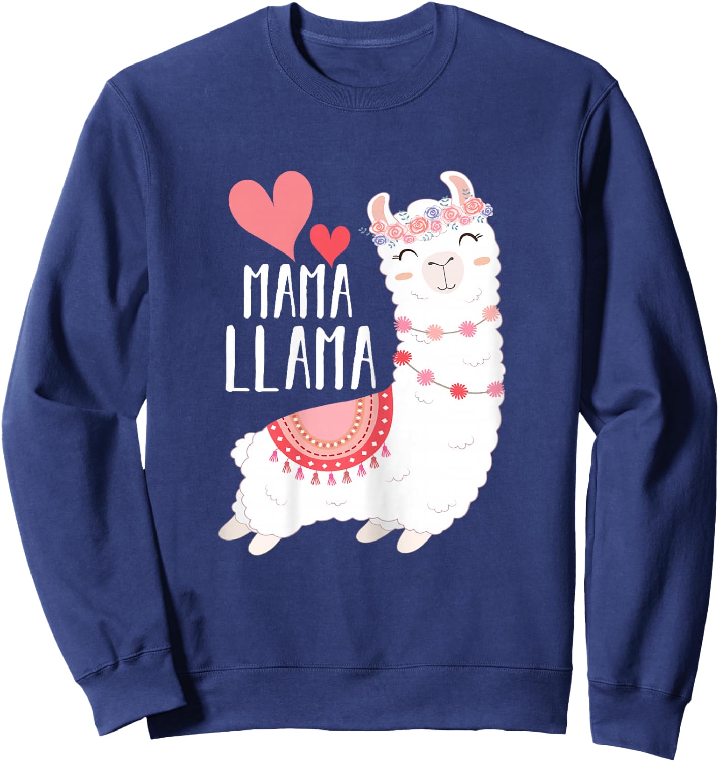 Mama Llama - Funny Mother Mom Sweatshirt - Sweatshirt | Navy