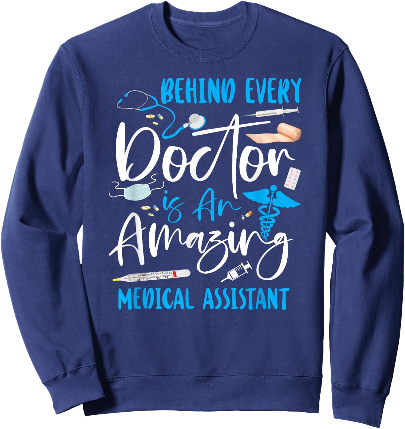 Certified Medical Assistant Doctor CMA Sweatshirt - Sweatshirt | Navy
