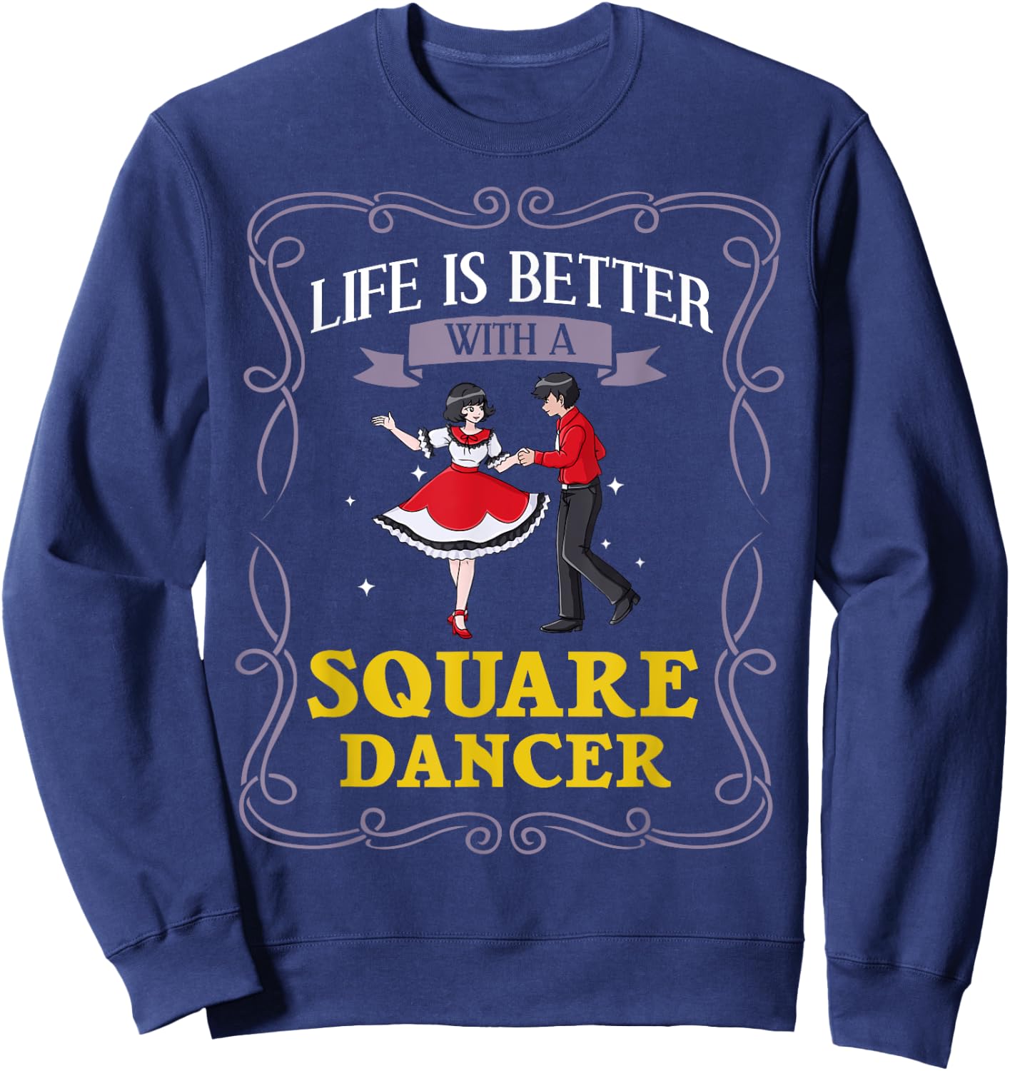 Square Dance Music Caller Lessons Dancer Sweatshirt - Sweatshirt | Navy