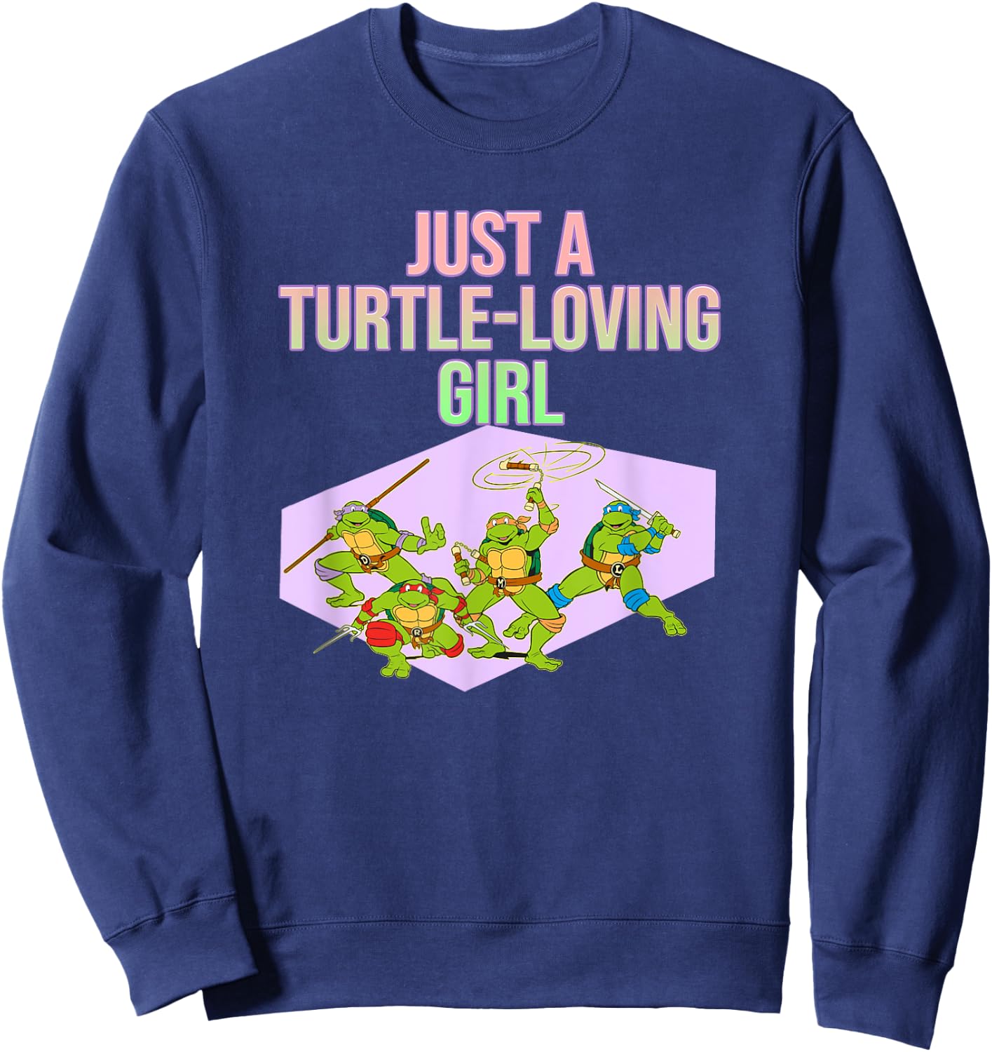 Mademark x Teenage Mutant Ninja Turtles - Just a Turtle-Loving Girl Sweatshirt - Sweatshirt | Navy