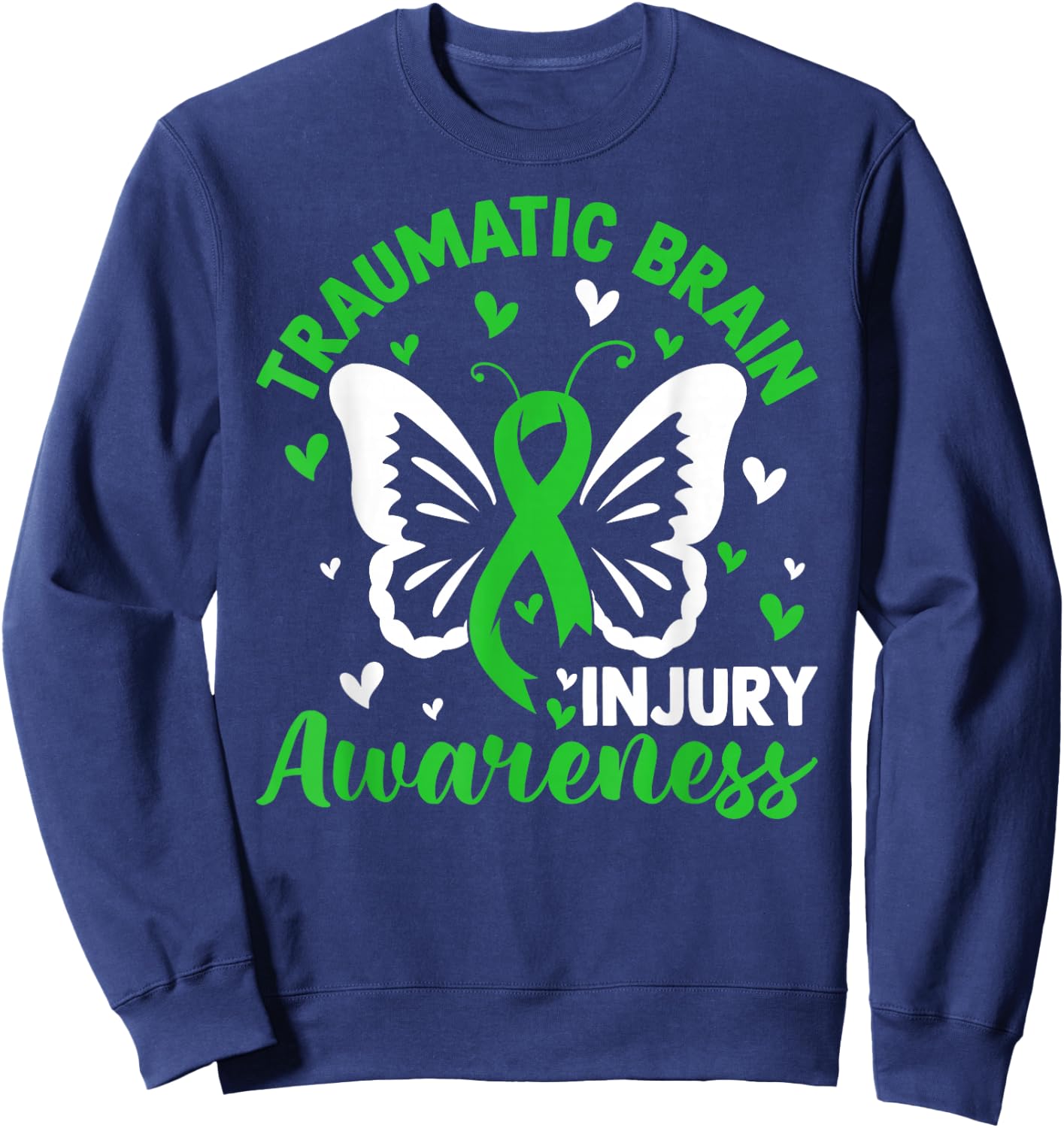Survivor Traumatic Brain Injury Awareness TBI Survivor Sweatshirt - Sweatshirt | Navy