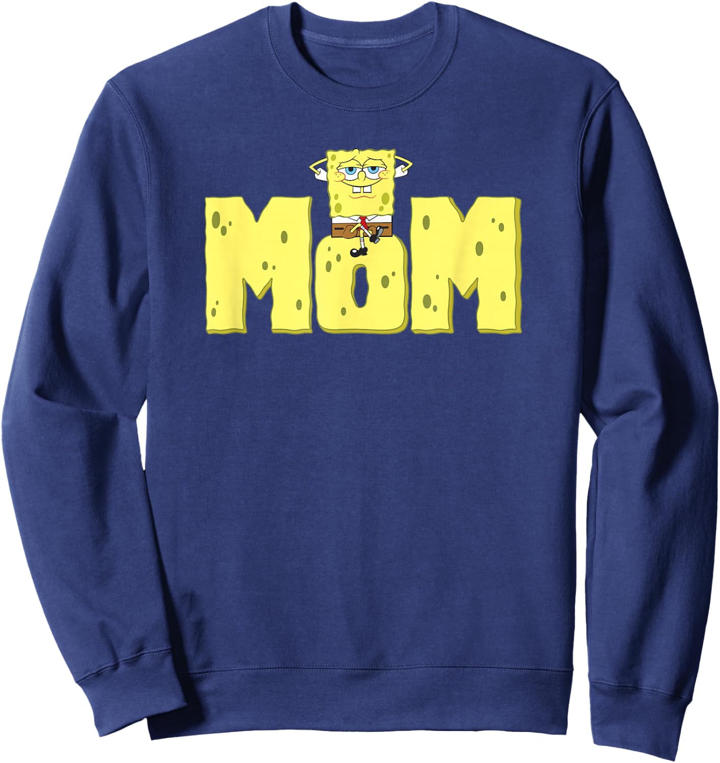 Spongebob Squarepants Mother's Day Sponge Mom Logo Sweatshirt - Sweatshirt | Navy