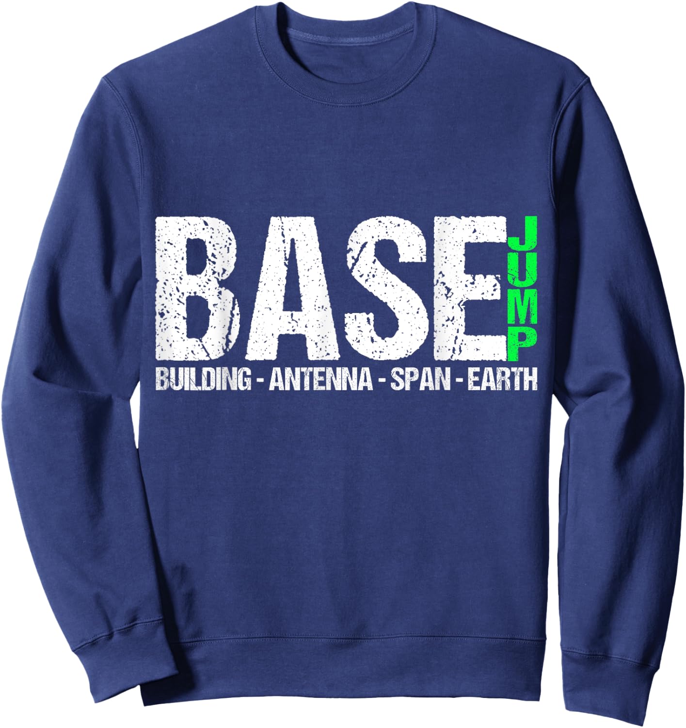 Base Jumping Jump Parachute Springer Wingsuit Extreme Sport Sweatshirt - Sweatshirt | Navy