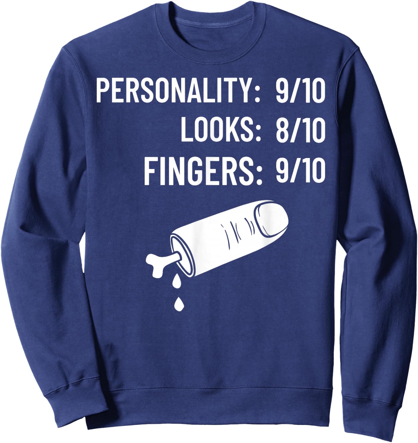 Missing Finger Prosthetic Amputation Recovery Sweatshirt - Sweatshirt | Navy