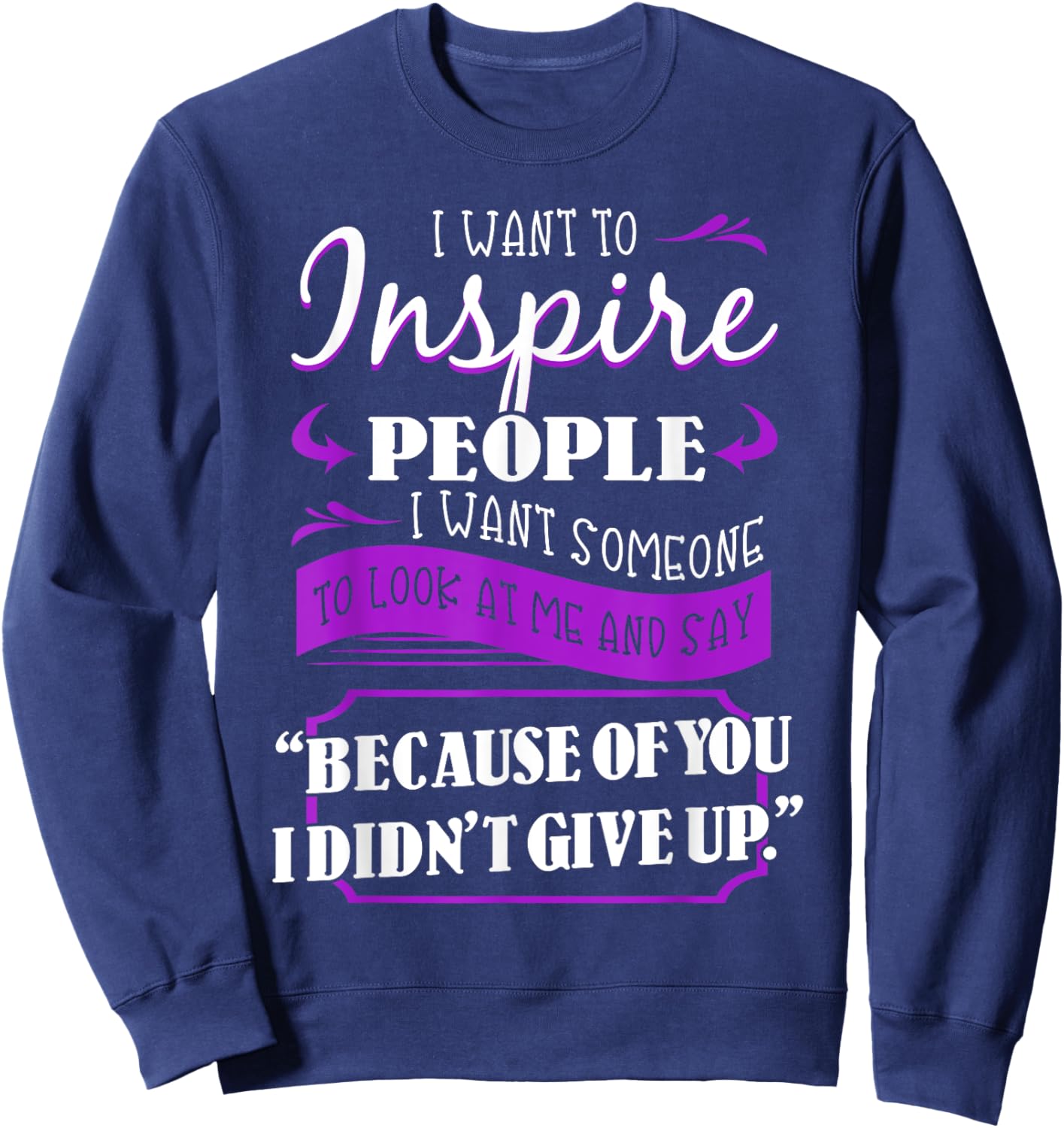 SLE Awareness Lupus Butterfly Rash Cure Purple Ribbon Gift Sweatshirt - Sweatshirt | Navy