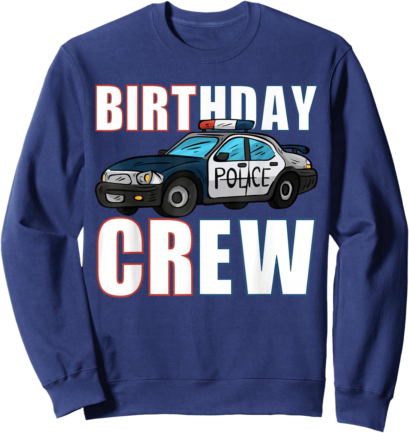 Kids Police Birthday Crew Policeman Officer Cop Boys Sweatshirt - Sweatshirt | Navy