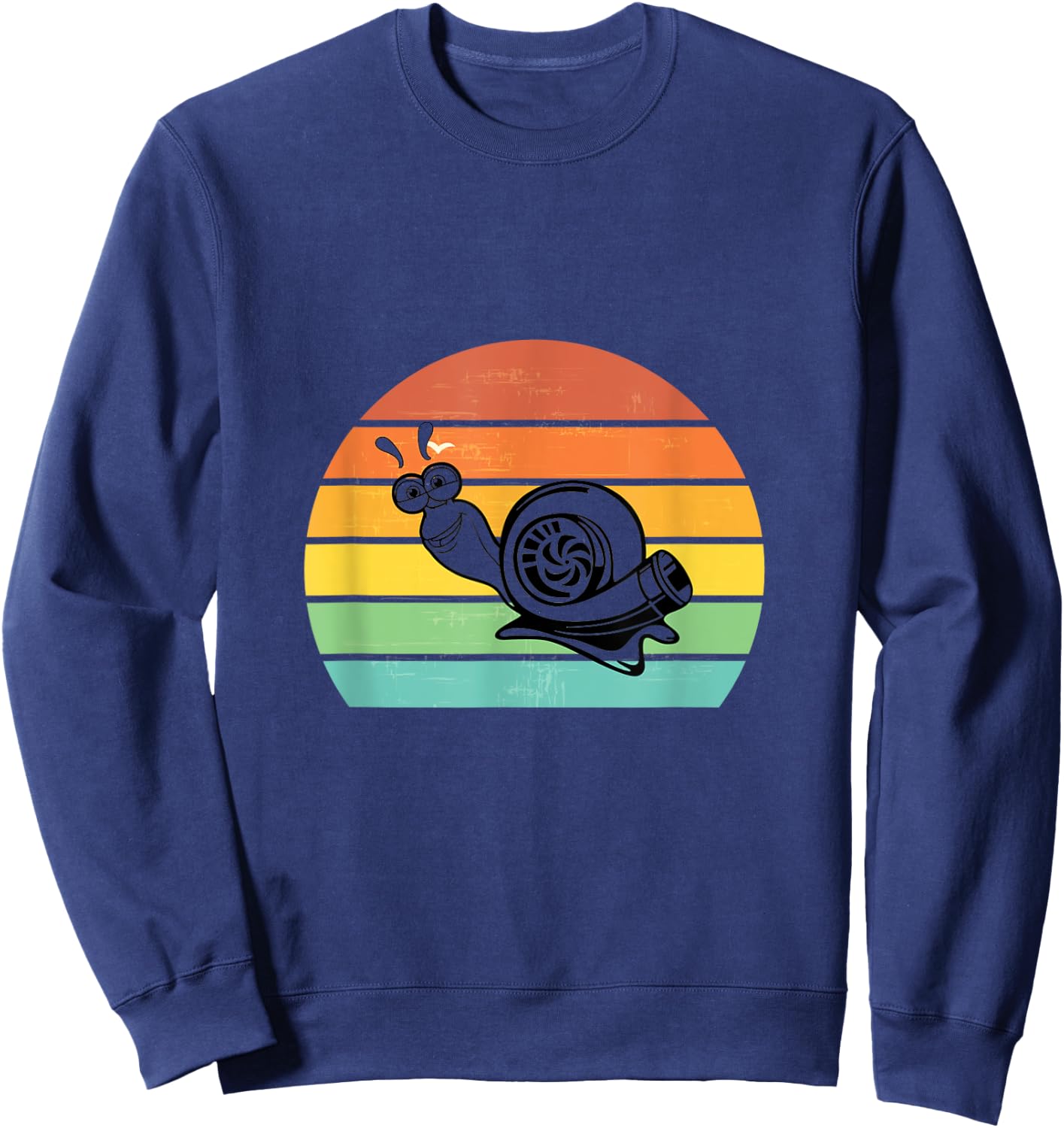Turbo Snail Boost Racing Team Car Engine Steam Punk Style Sweatshirt - Sweatshirt | Navy