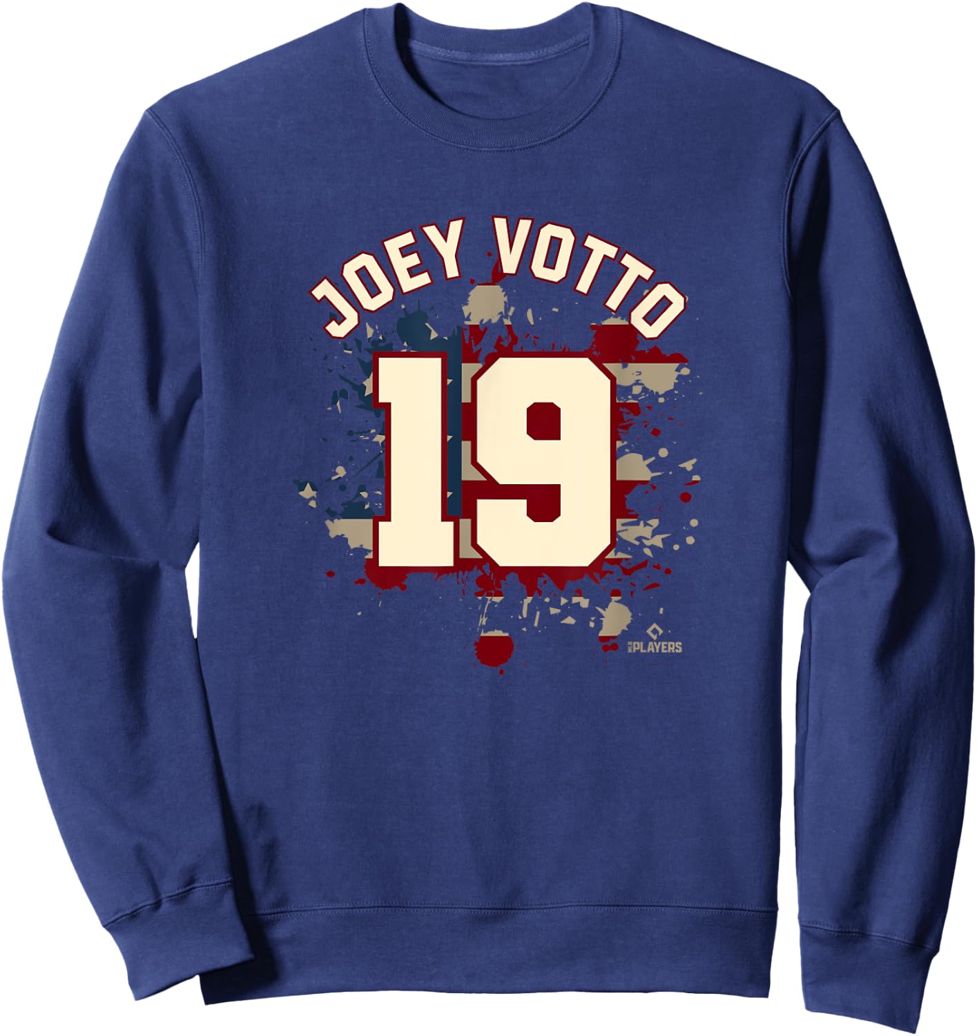 Joey Votto Vintage Flag Ohio MLBPA Who Patriotic Women Men Sweatshirt - Sweatshirt | Navy