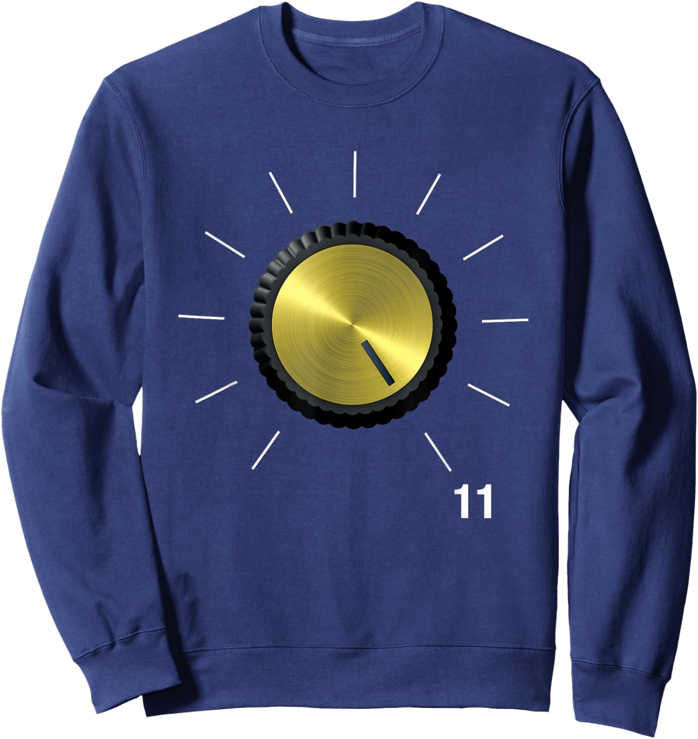 These Go to Eleven - Vintage Tube Amp Volume Knob Sweatshirt - Sweatshirt | Navy