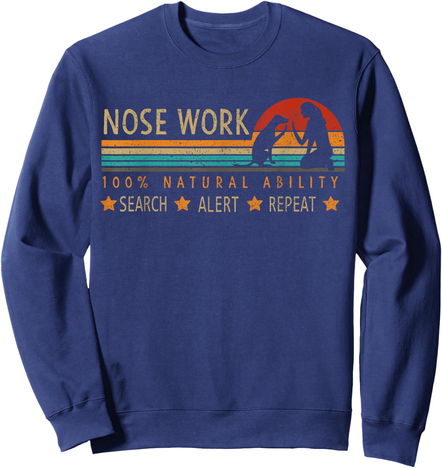 Nosework Dog sport Training Nose Work scent work for dogs Men Women Kids Sweatshirt - Sweatshirt | Navy