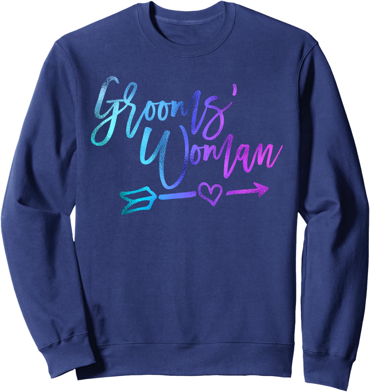Groomswoman female groom attendant matching wedding Sweatshirt - Sweatshirt | Navy