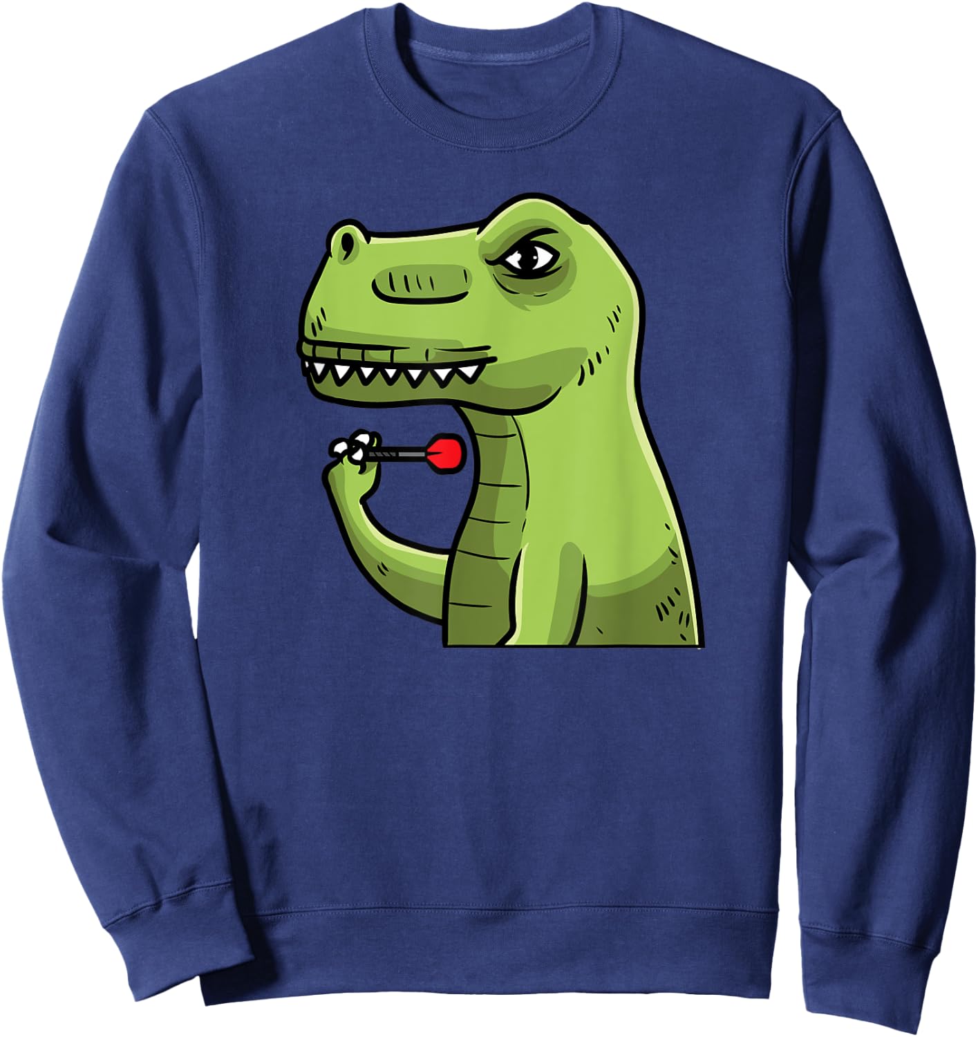 Darts Dinosaur Dart T-Rex Darts Player Sweatshirt - Sweatshirt | Navy