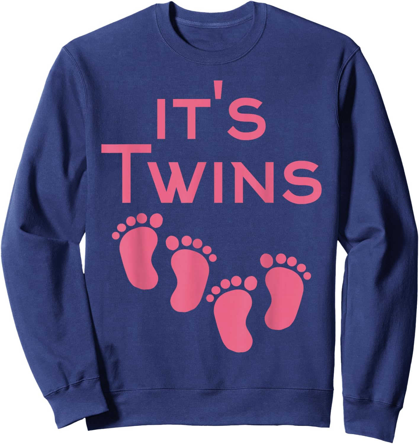 Team twins - It's twin girls - Gender reveal & Baby shower Sweatshirt - Sweatshirt | Navy