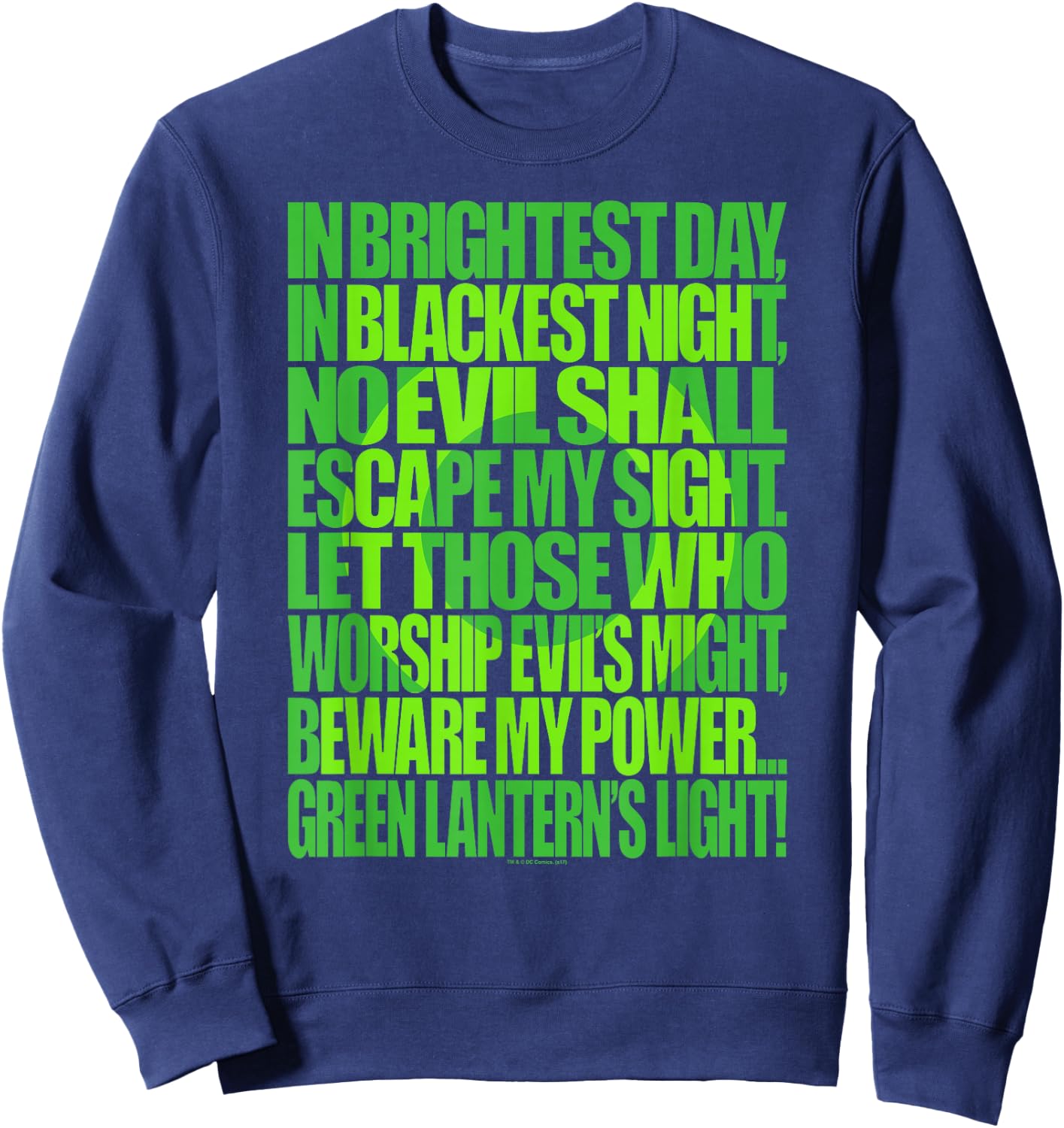 Green Lantern Oath Sweatshirt - Sweatshirt | Navy