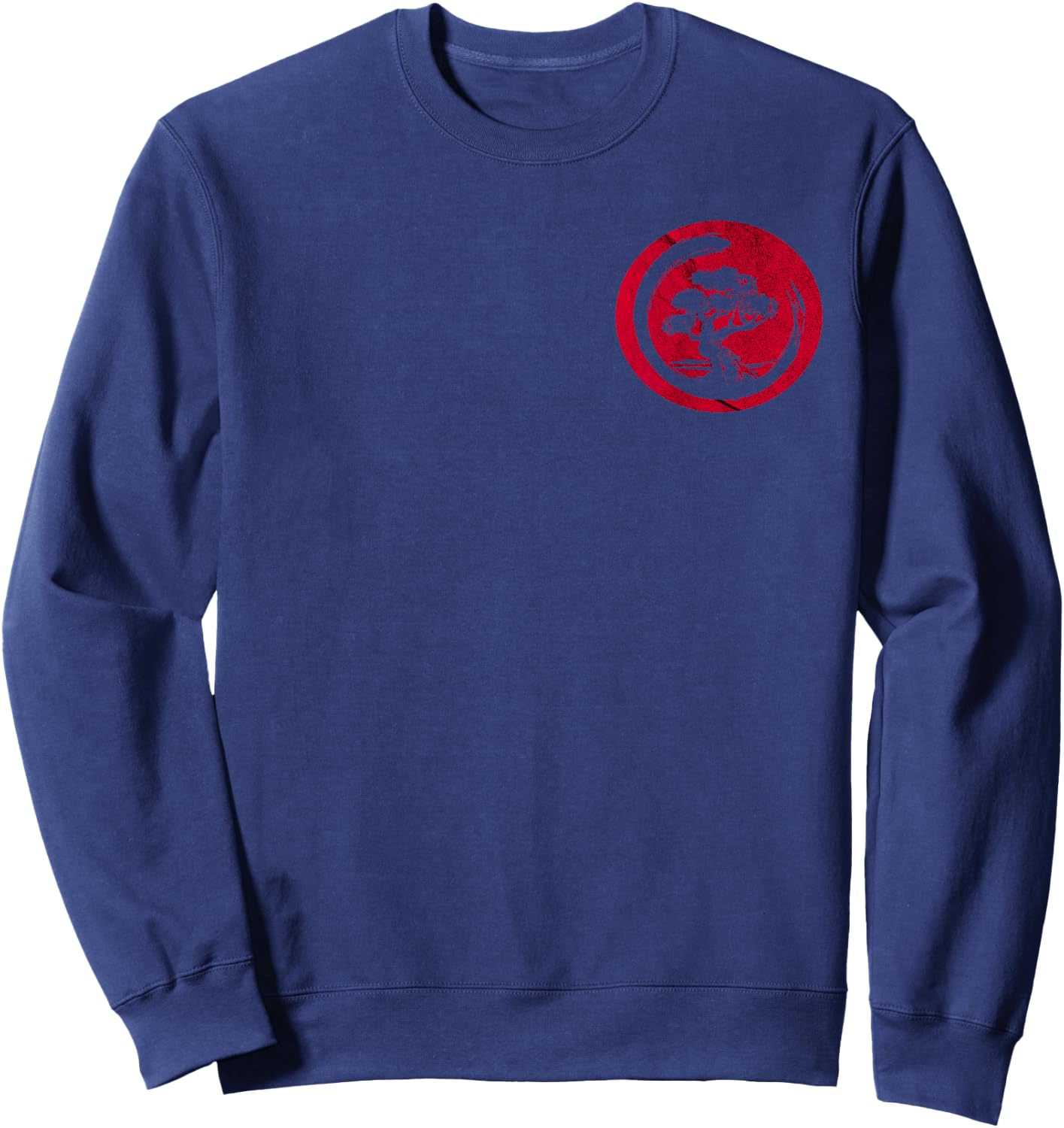 Japanese Bonsai Tree Enso Circle Bonsai Tree Meditation Sweatshirt - Sweatshirt | Navy