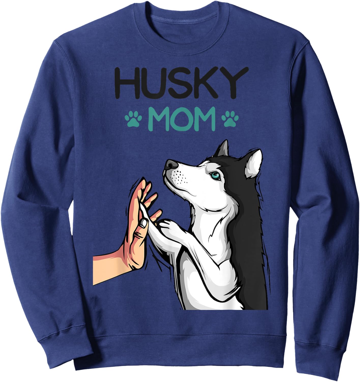 Husky Mom Dog Lover Girls Women Sweatshirt - Sweatshirt | Navy