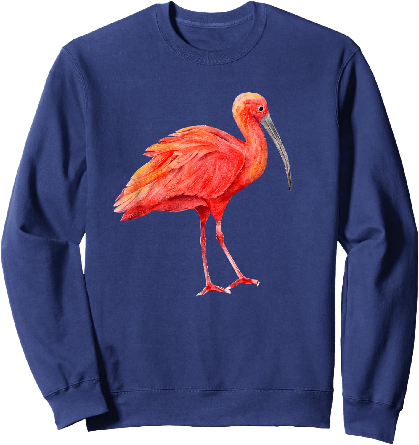 Scarlet Ibis Tropical Bird Sweatshirt - Sweatshirt | Navy