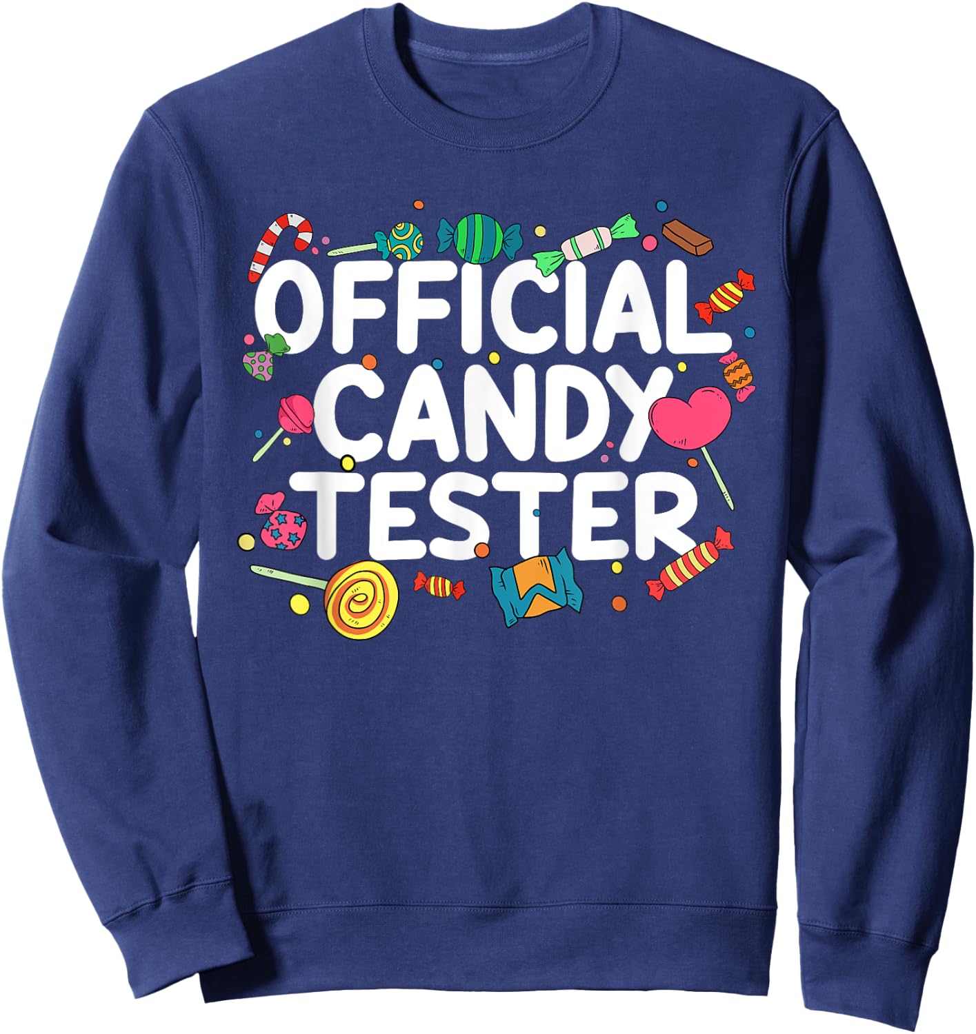 Cool Candy Art Men Women Kids Lollipop Candy Bar Halloween Sweatshirt - Sweatshirt | Navy