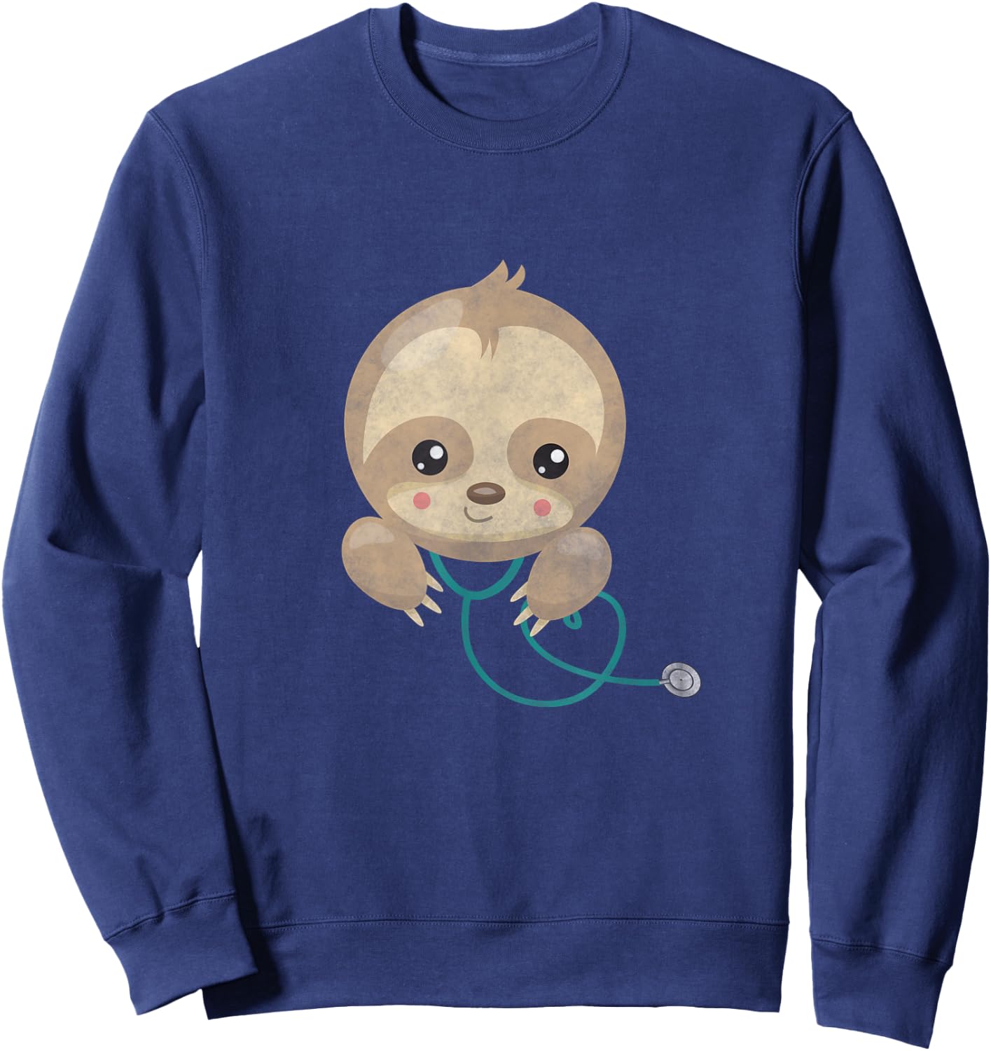 Sloth Lover Nurse T Shirt Doctor Medical Pediatric RN Gifts Sweatshirt - Sweatshirt | Navy