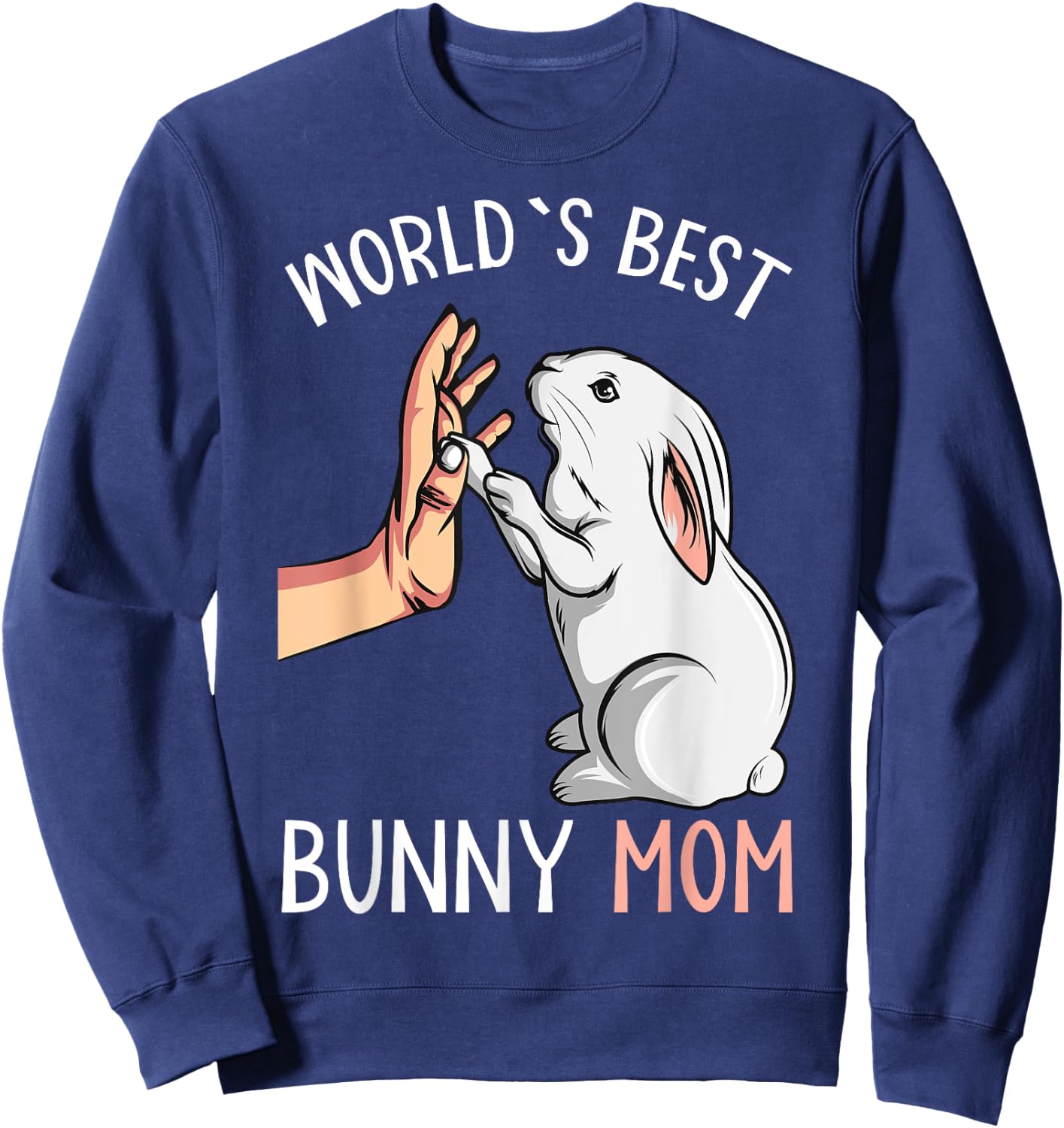 World´s Best Bunny Mom Rabbit Love Easter Girls Sweatshirt - Sweatshirt | Navy
