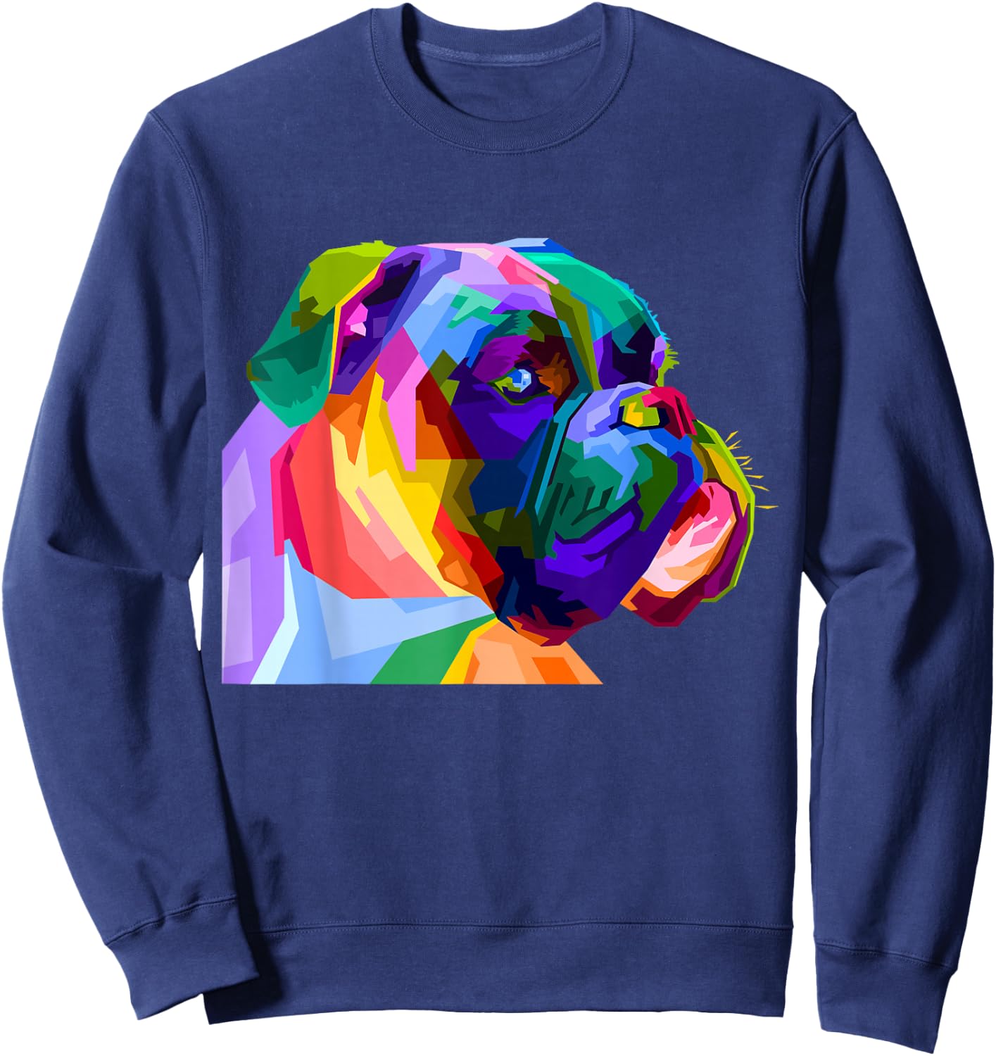 German Boxer Pop Art Portrait for Dog Owners Sweatshirt - Sweatshirt | Navy