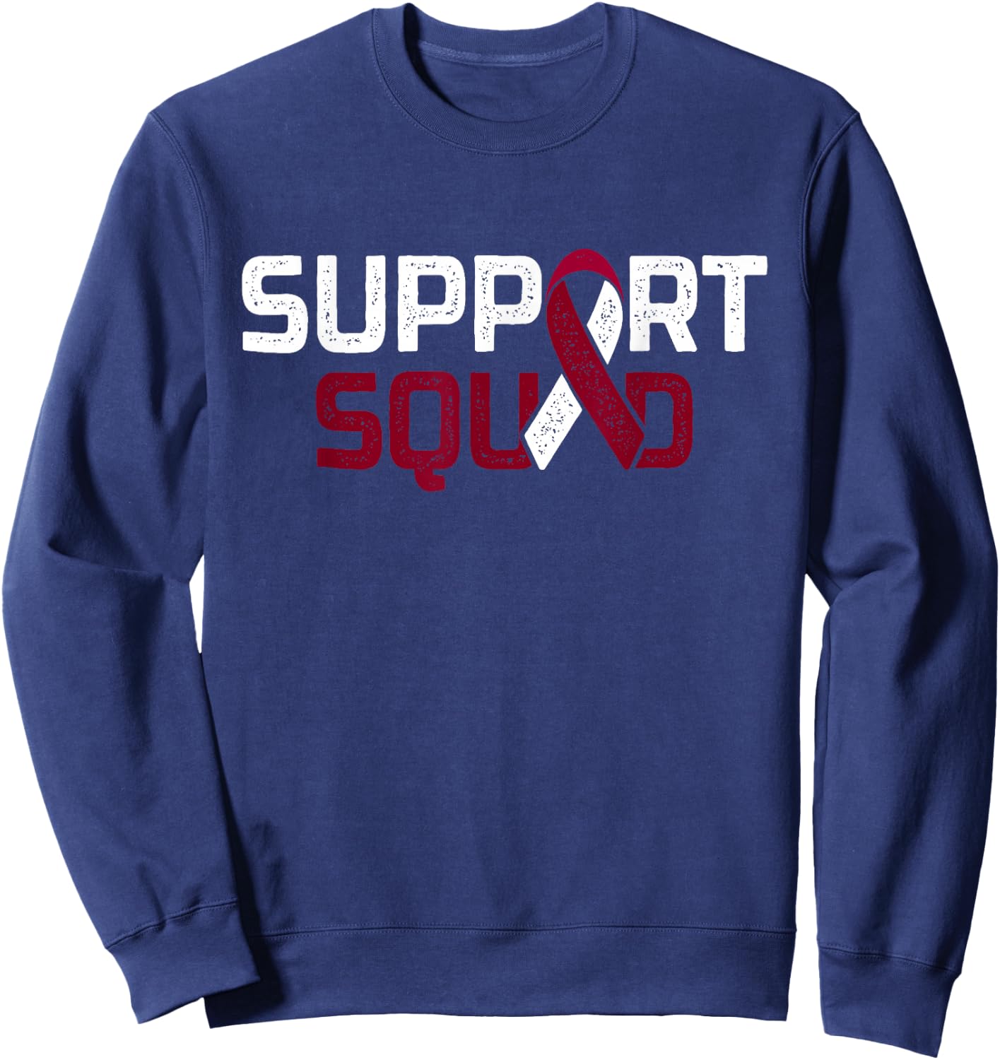 Support Squad - Throat Oral Head & Neck Cancer Awareness Sweatshirt - Sweatshirt | Navy
