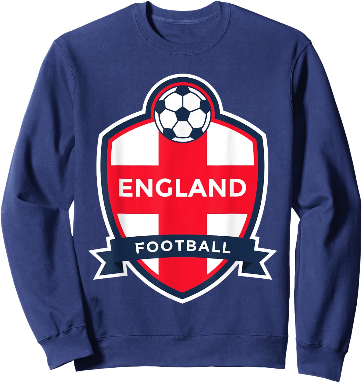 England Flag Retro Football Soccer English Fan Shirt Sweatshirt - Sweatshirt | Navy