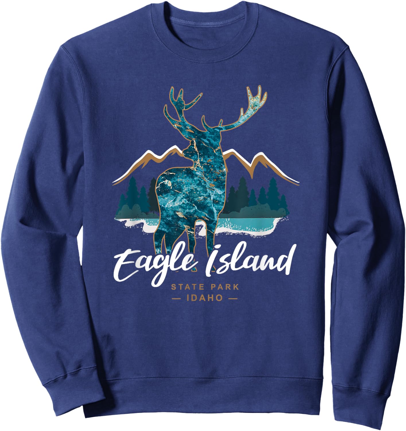 Eagle Island State Park Idaho USA Fishing Hiking Biking Sweatshirt - Sweatshirt | Navy