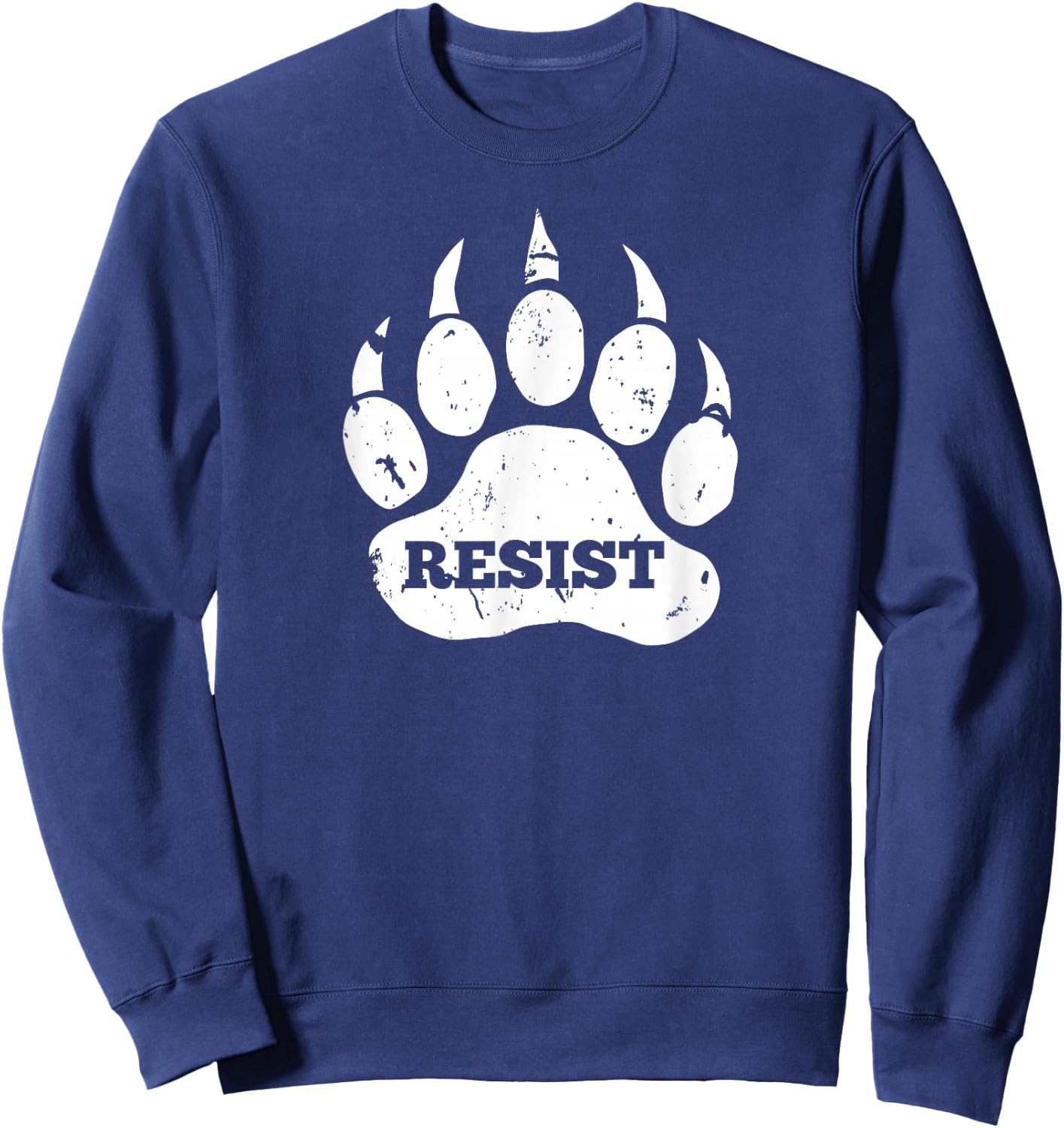 Resist Distressed Bear Paw Protect National Parks Sweatshirt - Sweatshirt | Navy