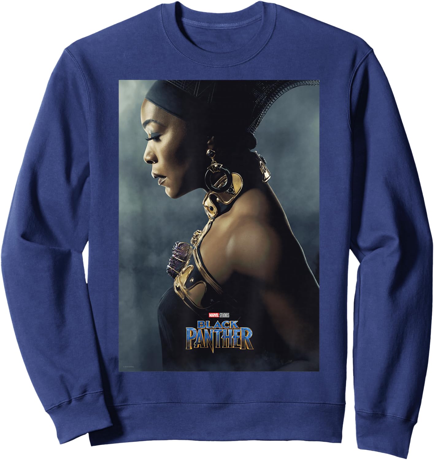 Marvel Black Panther Avengers Ramonda Poster Graphic Sweatshirt - Sweatshirt | Navy