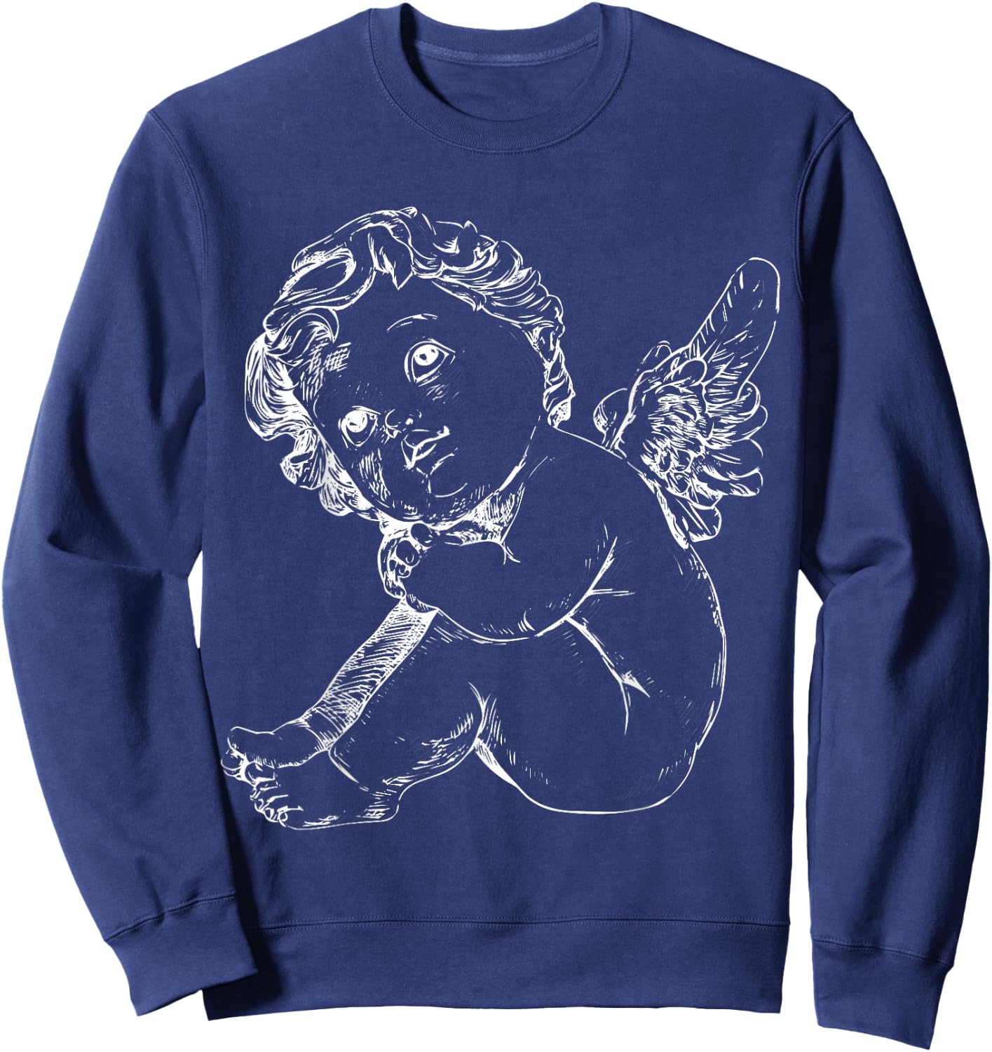 Cherub - Cute Baby Angel Christian - Church, Cupid Daydream Sweatshirt - Sweatshirt | Navy