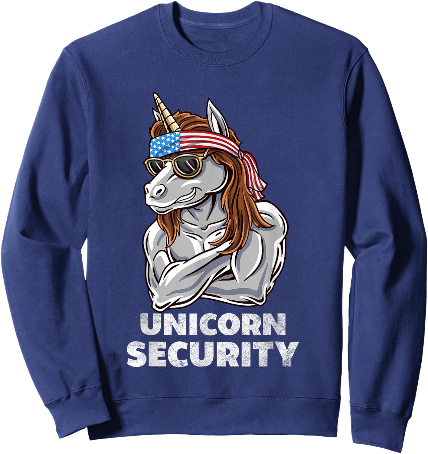 Unicorn Security Halloween Kids or Adult Costume Sweatshirt - Sweatshirt | Navy