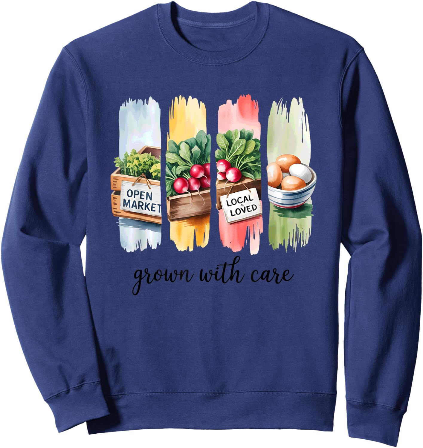 Open Market Local Loved Fresh Produce Sweatshirt - Sweatshirt | Navy