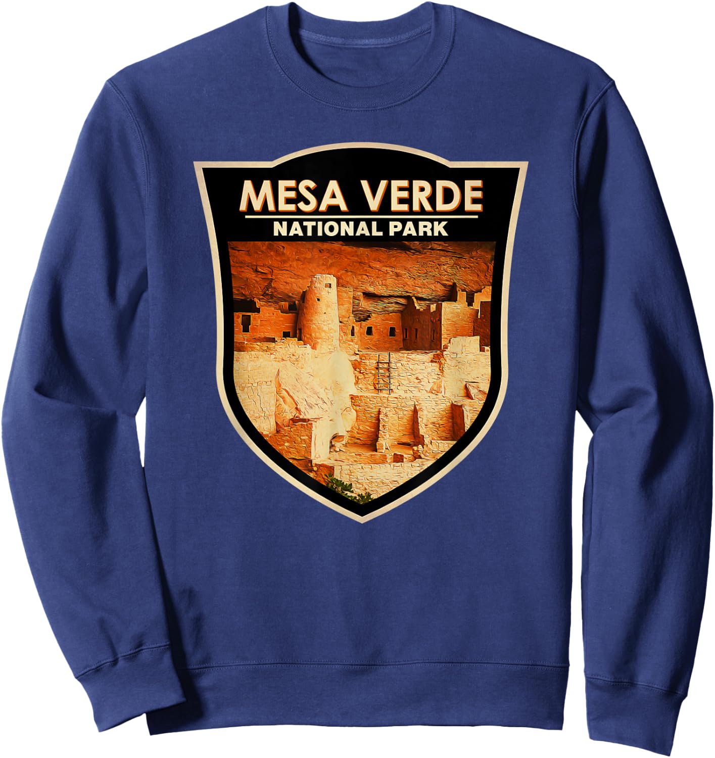 Mesa Verde National Park Cliff Palace Badge Sweatshirt - Sweatshirt | Navy
