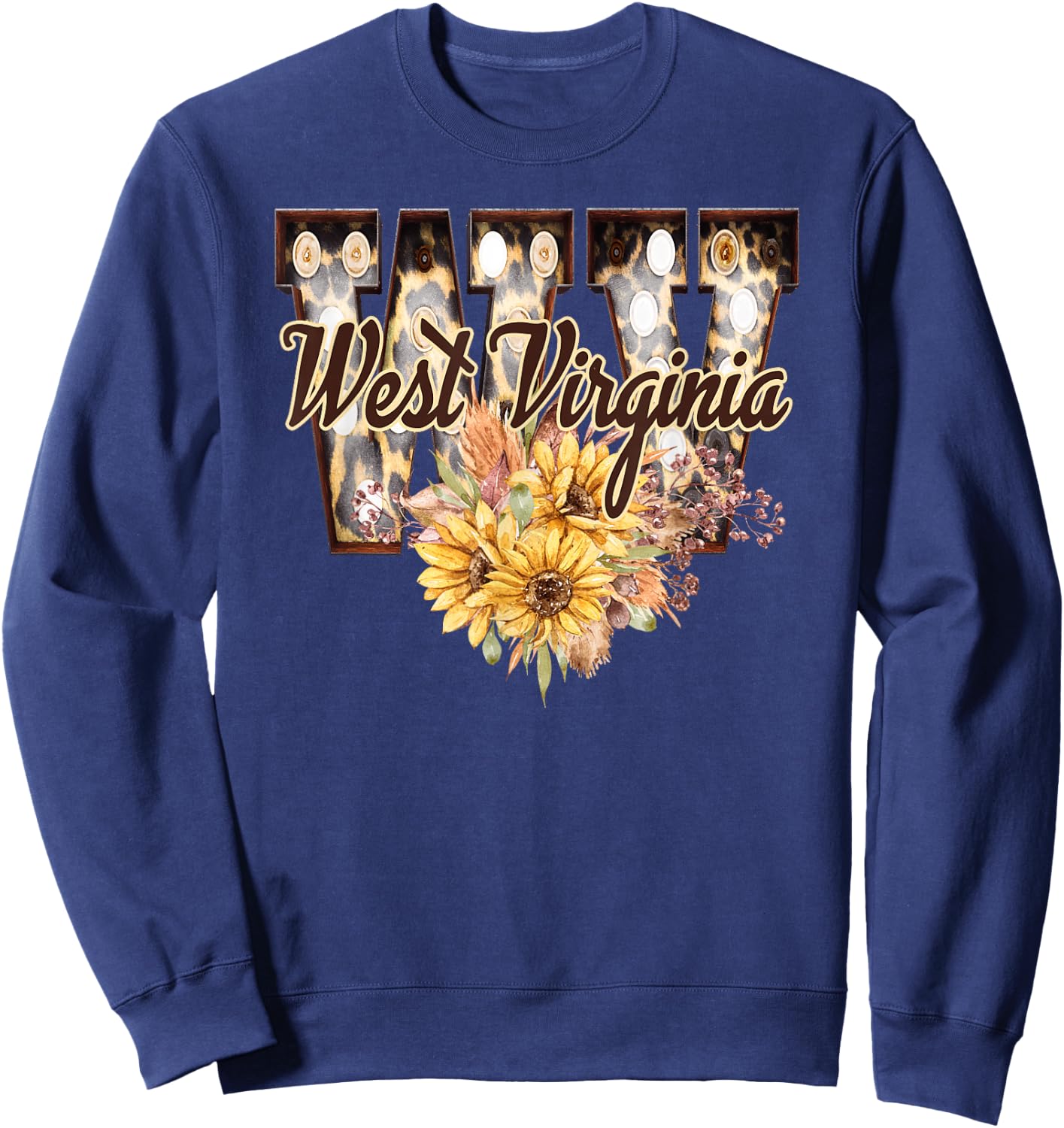 West Virginia State Beautiful WV Country Roads Sweatshirt - Sweatshirt | Navy