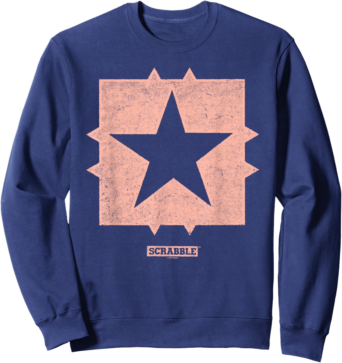 Scrabble Middle Square Free Space Sweatshirt - Sweatshirt | Navy