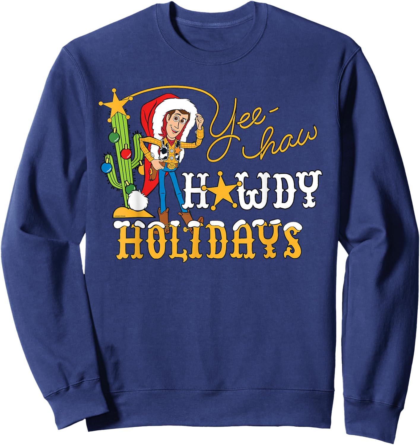 Disney & Pixar's Toy Story Christmas Howdy Holidays Woody Sweatshirt - Sweatshirt | Navy