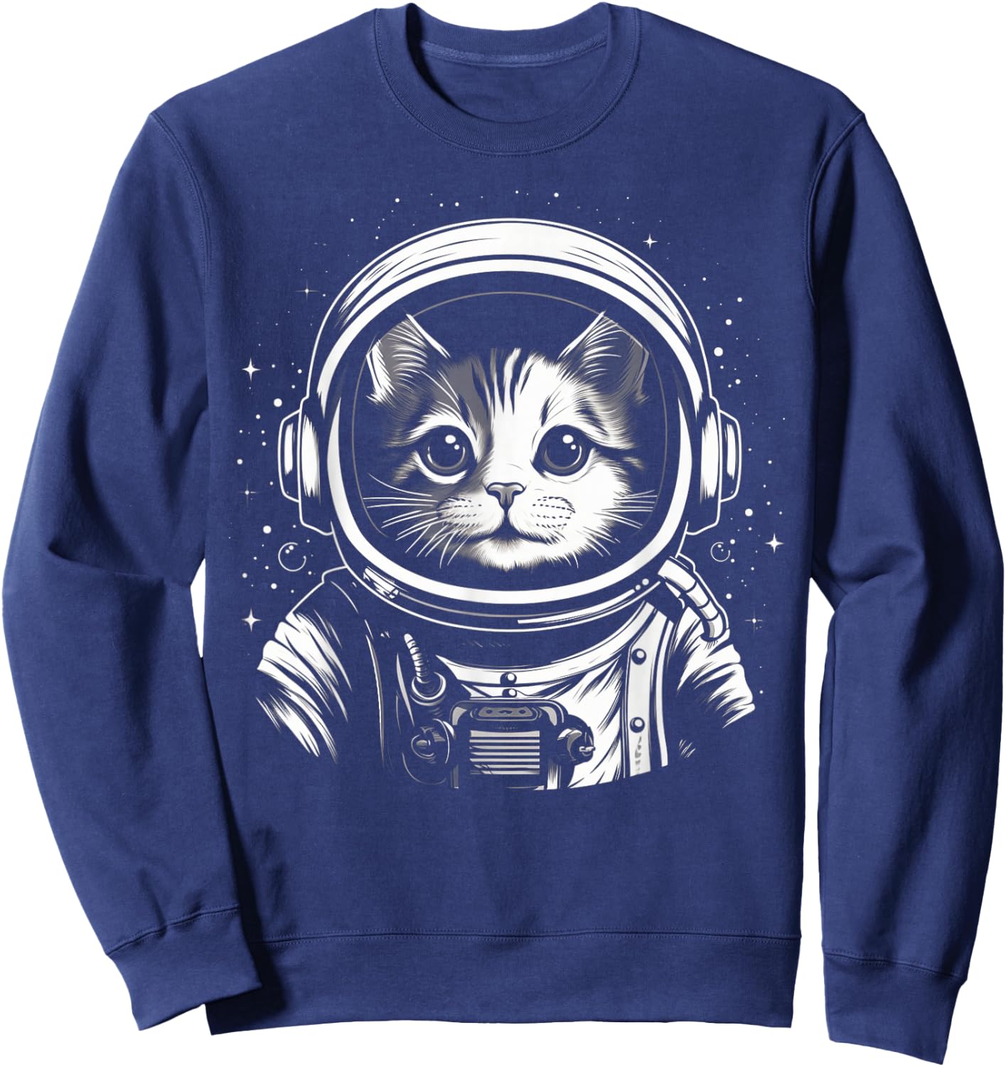 Astronaut Cat Shirt Kids Space Cat Astronaut Cat Mom Cat Dad Sweatshirt - Sweatshirt | Navy