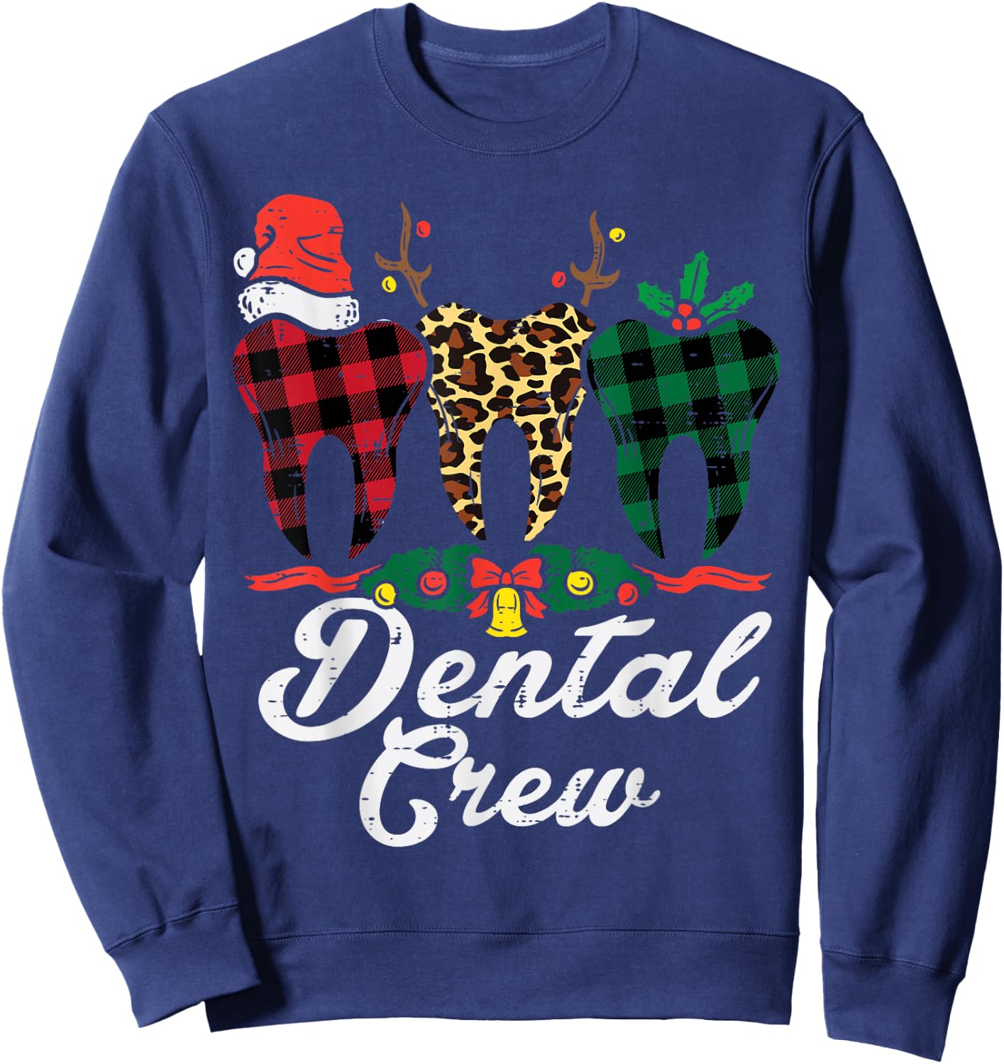 Dental Crew Teeth Dentist Christmas Xmas Men Women Sweatshirt - Sweatshirt | Navy