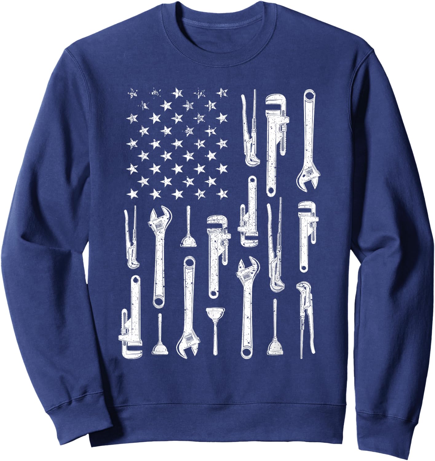 Plumbing Graphic Design Plumber Dad Sweatshirt - Sweatshirt | Navy