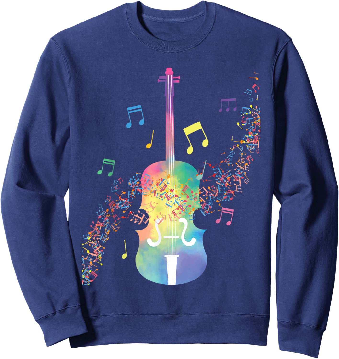 Colorful Cello Player Cellist Musician Classical Music Sweatshirt - Sweatshirt | Navy
