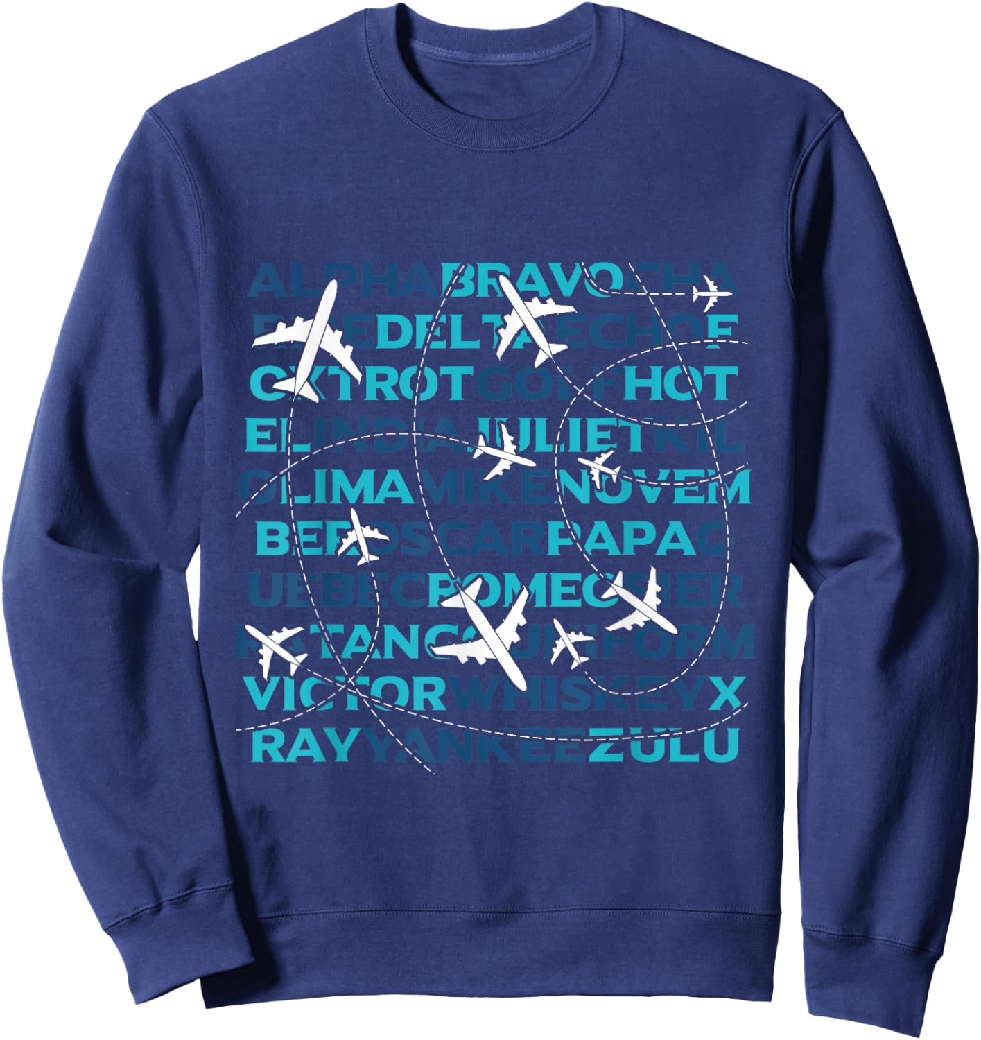 Airplane Plane Flight Sky Aviation Men Boys Kids Gift Pilot Sweatshirt - Sweatshirt | Navy